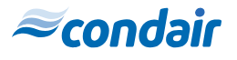 Condair logo met blauwe golven