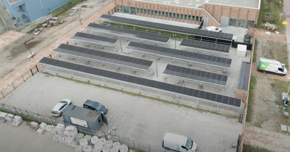 e-ports zonnepanelen fietsenstalling kompaan college zutphen