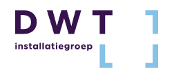 Logo van DWT installatiegroep