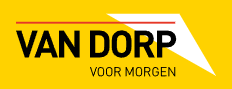 Van Dorp logo met gele achtergrond